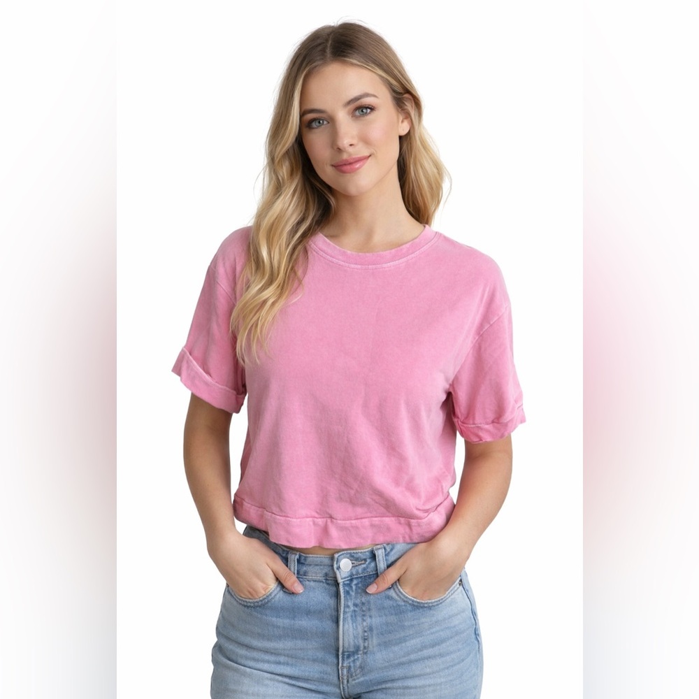 Electric & Rose Pink Jackie Vintage Tie Back XS Shirt New Sweatshirt NWOT
